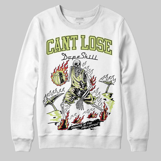 Jordan 5 “Luminous Green” DopeSkill Sweatshirt Cant Lose Graphic Streetwear - White