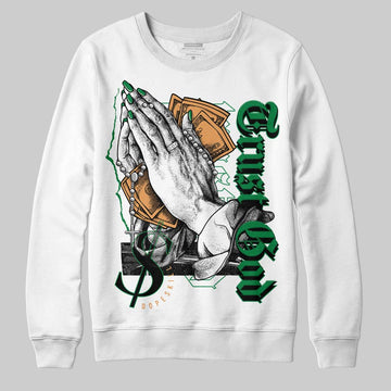 Nike SB x Jordan 4 “Pine Green” DopeSkill Sweatshirt Trust God Graphic Streetwear - White