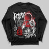 Jordan 11 “Bred Velvet” DopeSkill Long Sleeve T-Shirt Drip'n Never Tripp'n Graphic Streetwear - Black