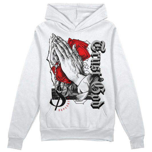 Jordan 1 Low OG “Shadow” DopeSkill Hoodie Sweatshirt Trust God Graphic Streetwear - White
