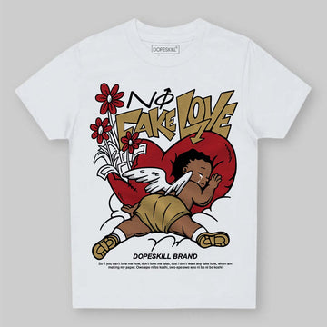Jordan 4 Retro “Pizza” DopeSkill Toddler Kids T-shirt No Fake Love Graphic Streetwear - White