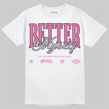 Asics Gel-Kayano 14 ‘Cream Sweet Pink’ DopeSkill T-Shirt Better Myself Graphic Streetwear - White 