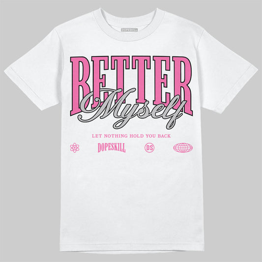 Asics Gel-Kayano 14 ‘Cream Sweet Pink’ DopeSkill T-Shirt Better Myself Graphic Streetwear - White 