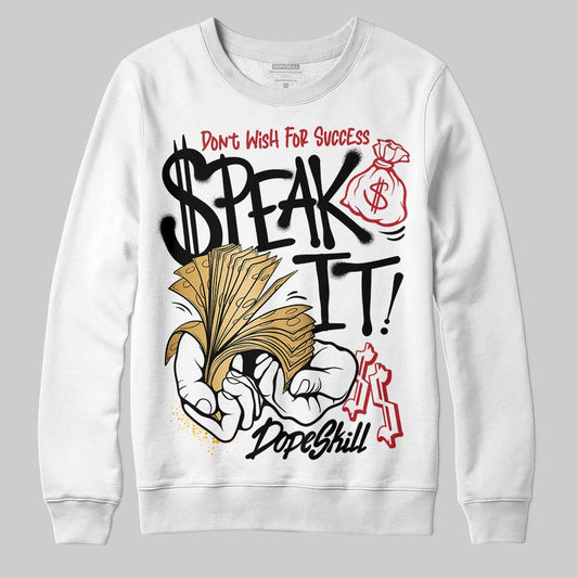 Jordan 12 Retro 'Taxi' 2025 DopeSkill Sweatshirt Speak It Graphic Streetwear - White
