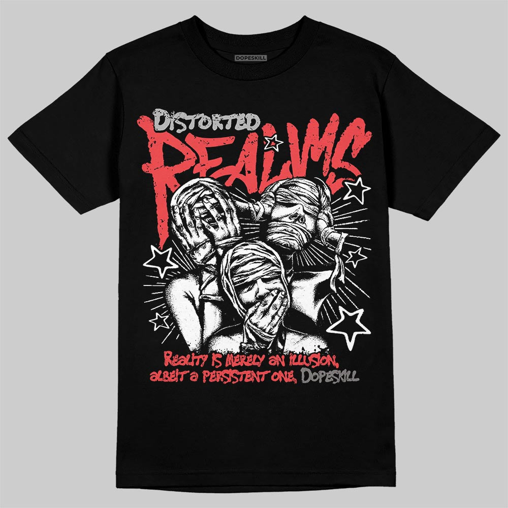 Air Max 90 Infrared 3M (2026) DopeSkill T-Shirt Distorted Realms Graphic Streetwear - Black