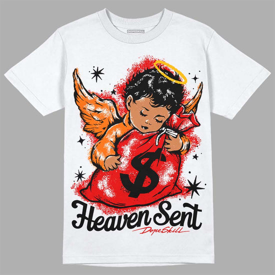 Jordan 1 Retro High OG "Satin Bred" DopeSkill T-Shirt Heaven Sent Graphic Streetwear - White