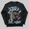 Jordan 11 Retro Legend Blue DopeSkill Long Sleeve T-Shirt Rolling in Money Graphic Streetwear - Black