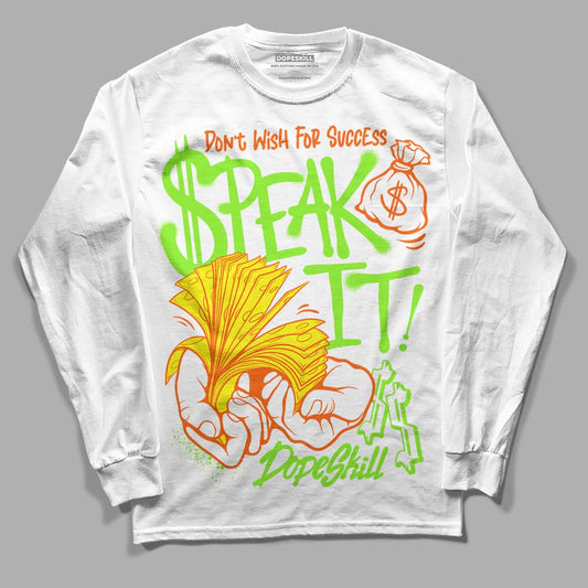 Neon Green Sneakers DopeSkill Long Sleeve T-Shirt Speak It Graphic Streetwear - White