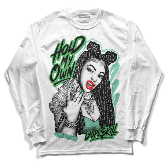 Jordan 1 High OG Green Glow DopeSkill Long Sleeve T-Shirt New H.M.O Graphic Streetwear - White