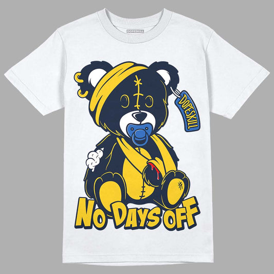 Dunk Low Vintage “Michigan” DopeSkill T-Shirt Hurt Bear Graphic Streetwear - White