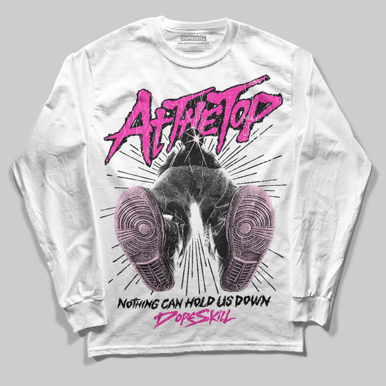 Pink Sneakers DopeSkill Long Sleeve T-Shirt Nothing Can Hold US Down Graphic Streetwear - WHite