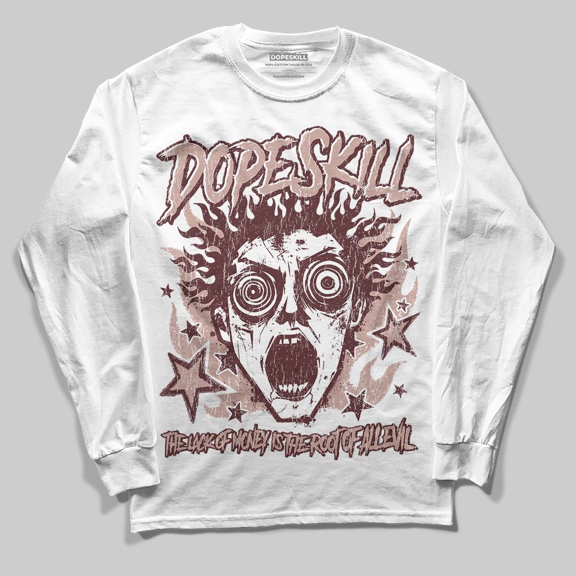 Jordan 11 “China” DopeSkill Long Sleeve T-Shirt Root of Evil Graphic Streetwear - White