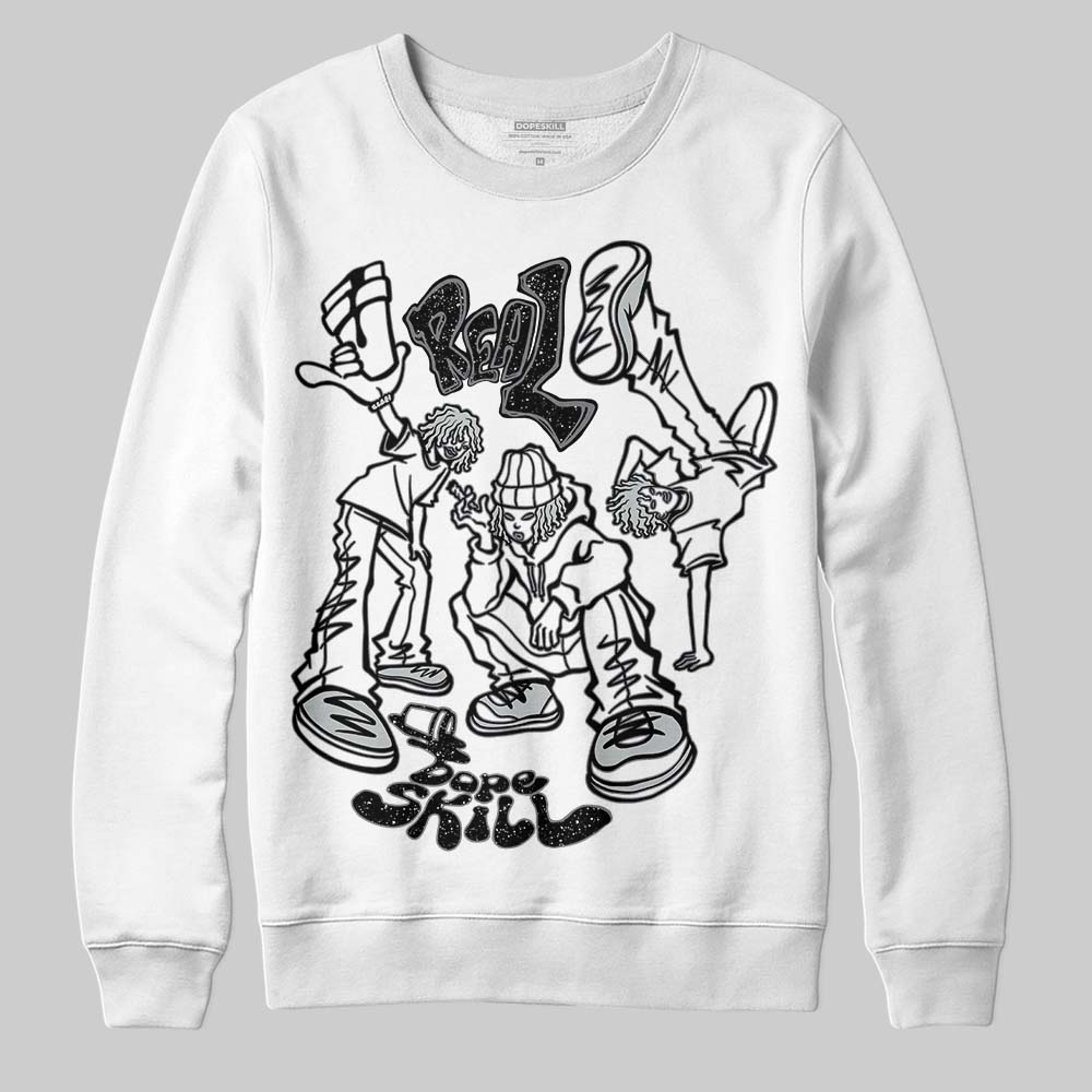 Jordan 4 “Fear” DopeSkill Sweatshirt Real Y2K Players Graphic Streetwear - White