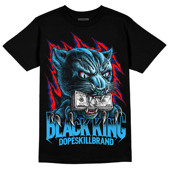 Jordan 2 Low "University Blue" DopeSkill T-Shirt Black King Graphic Streetwear - Black