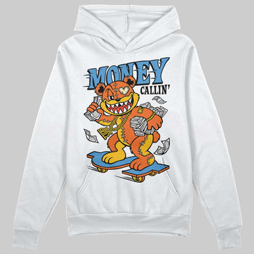 Orange, Black and White Sneakers DopeSkill Hoodie Sweatshirt Money Callin' Graphic Streetwear - White