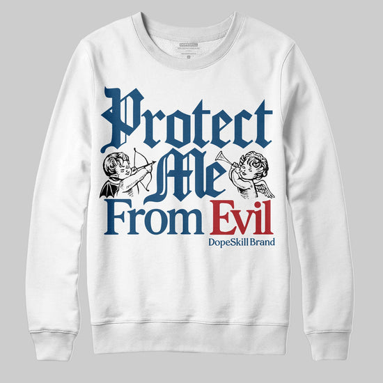 Jordan 12 Retro French Blue (2025) DopeSkill Sweatshirt Protect Me From Evil Graphic Streetwear