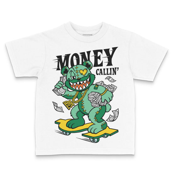 Green Sneakers DopeSkill Toddler Kids T-shirt Money Callin' Graphic Streetwear - White 