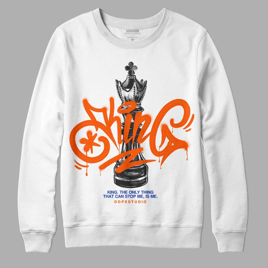 Dunk Low Futura Orange Blaze DopeSkill Sweatshirt King Chess Graphic Streetwear - White