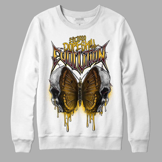 Dunk Yellow Bordeaux DopeSkill Sweatshirt DopeSkill Evolution Graphic Streetwear - White