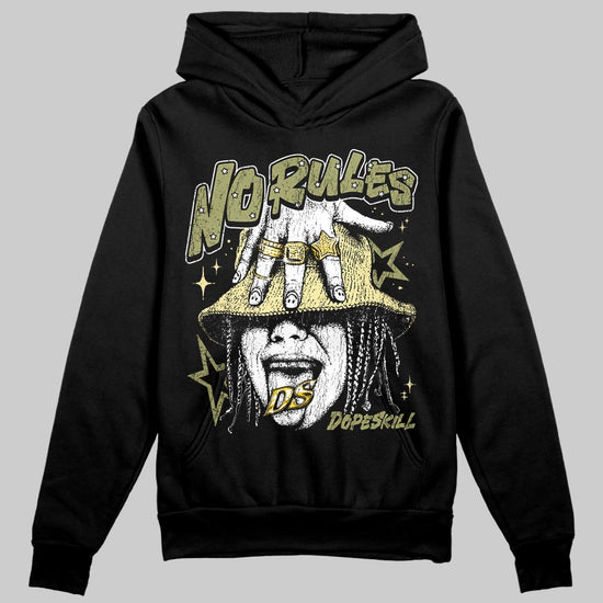 Olive Sneakers DopeSkill Hoodie No Rules Graphic Streetwear - Black