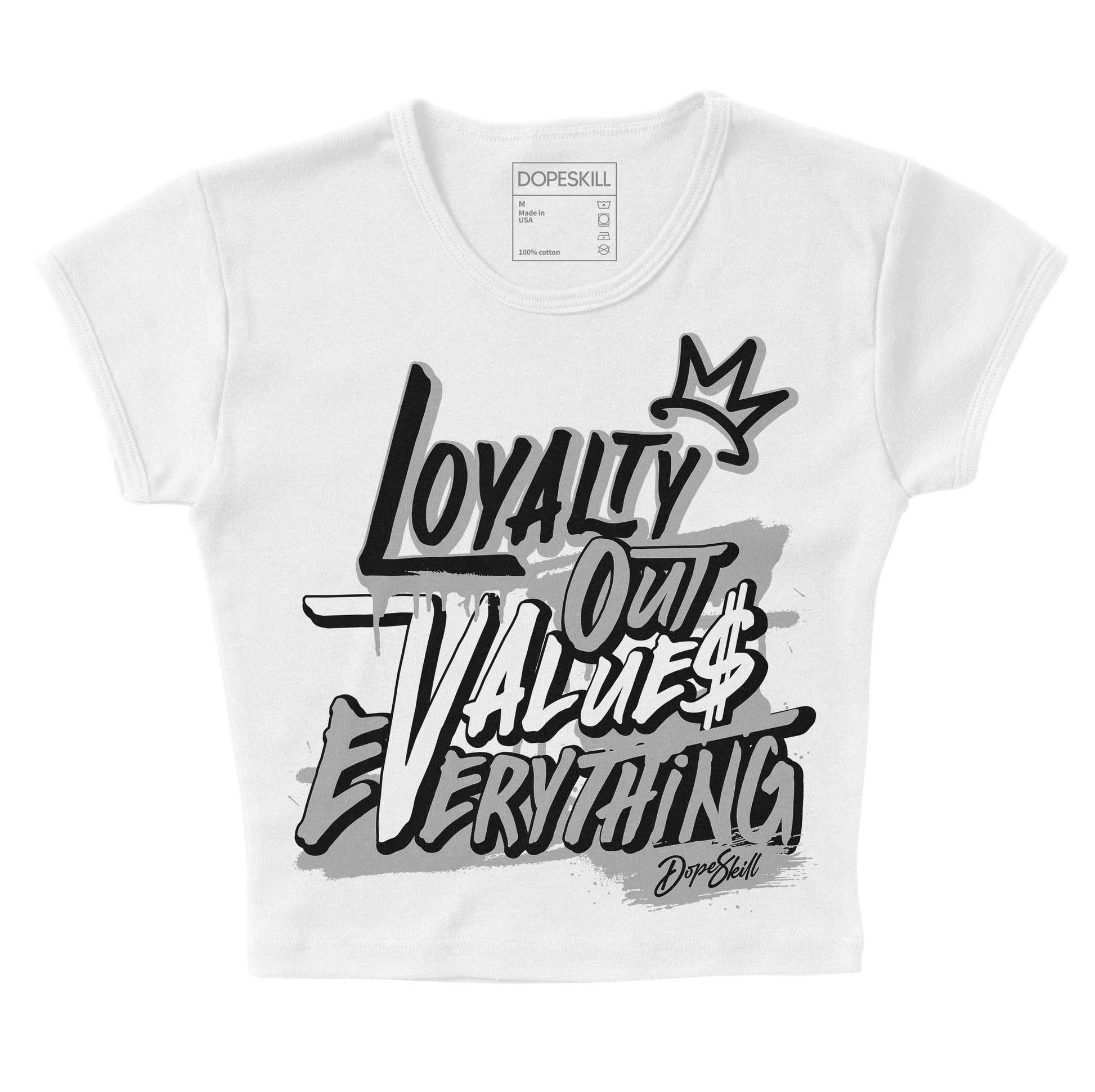 Jordan 1 Low OG “Shadow” DopeSkill Women's Crop Top LOVE Graphic Streetwear - White 