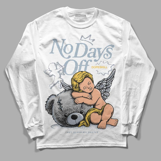 Jordan 13 “Blue Grey” DopeSkill Long Sleeve T-Shirt New No Days Off Graphic Streetwear - White 