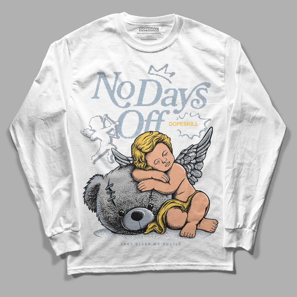 Jordan 13 “Blue Grey” DopeSkill Long Sleeve T-Shirt New No Days Off Graphic Streetwear - White 