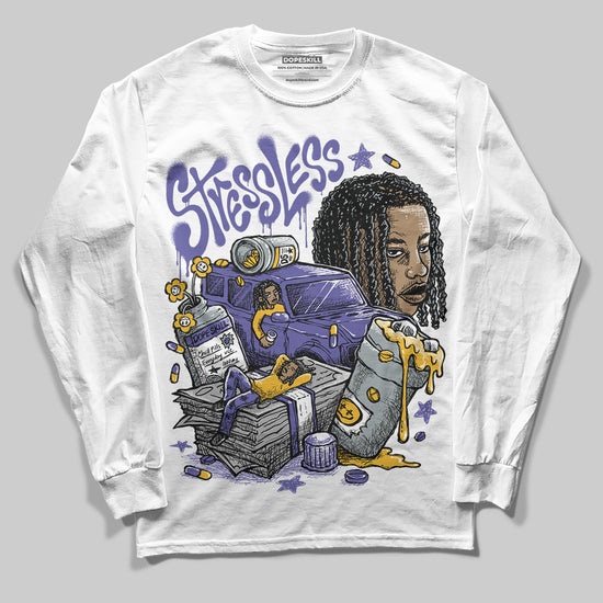 Jordan 4 Retro Lakers DopeSkill Long Sleeve T-Shirt Stressless Graphic Streetwear - White