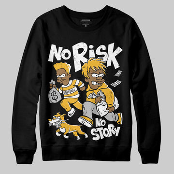 Jordan 5 'Tokyo' DopeSkill Sweatshirt No Risk No Story Graphic Streetwear - Black