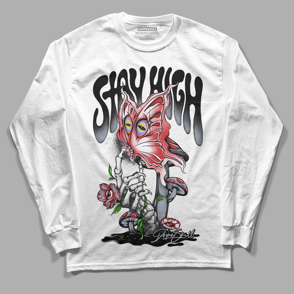 Jordan 4 “Bred Reimagined” DopeSkill Long Sleeve T-Shirt Stay High Graphic Streetwear - White 