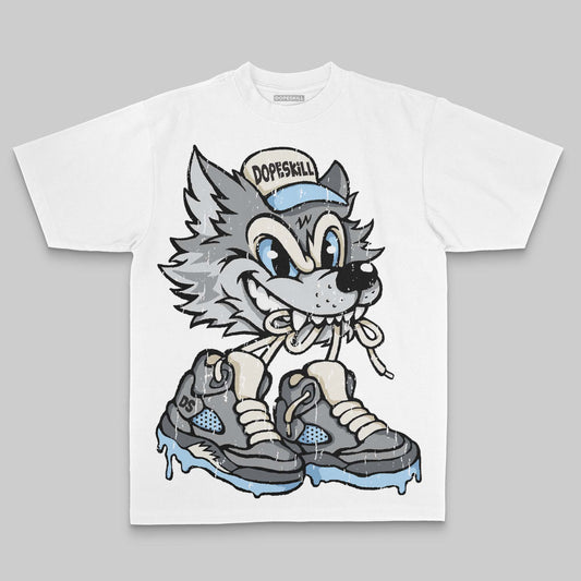 Wolf Grey 5s Oversize Print 'Wolf Grey 5s' DopeSkill Graphic T-shirt
