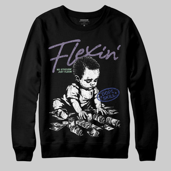 Jordan 1 Retro Low OG Zion Williamson Voodoo Alternate DopeSkill Sweatshirt Flexin' Graphic Streetwear - Black