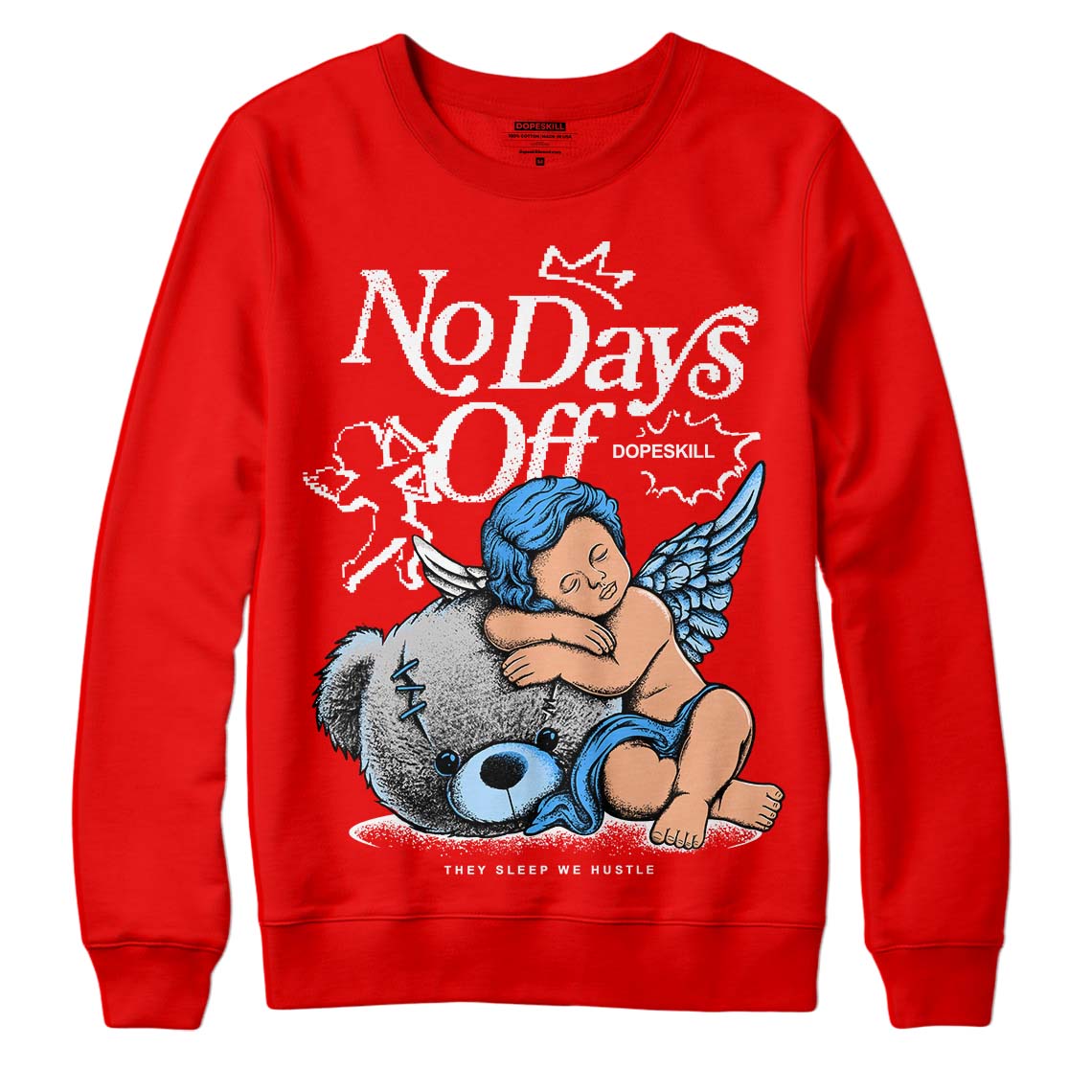 Jordan 11 Retro Cherry DopeSkill Sweatshirt New No Days Off Graphic Streetwear