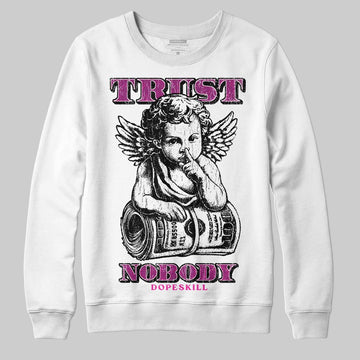 Pink Sneakers DopeSkill Sweatshirt Trust Nobody Graphic Streetwear - White