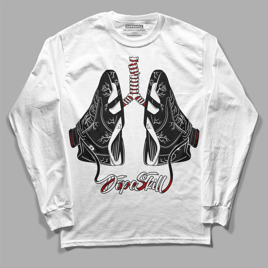 Jordan 14 "Black/White" DopeSkill Long Sleeve T-Shirt Breathe Graphic Streetwear - White 