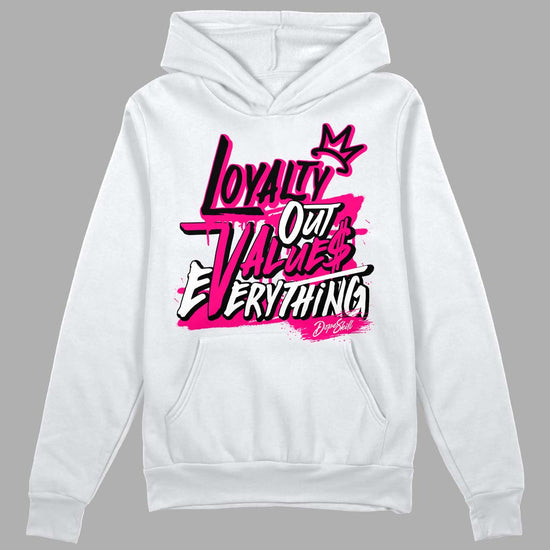 Jordan 1 Low GS “Fierce Pink” Dopeskill Hoodie Sweatshirt LOVE Graphic Streetwear - White