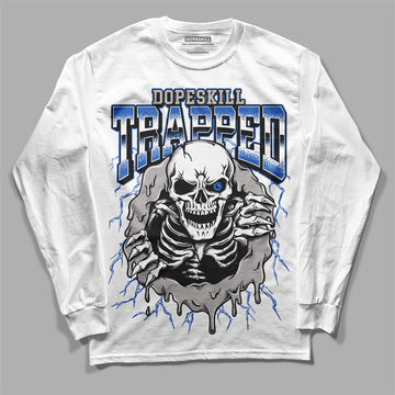 Jordan 1 High OG "True Blue" DopeSkill Long Sleeve T-Shirt Trapped Halloween Graphic Streetwear - White 