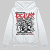 Jordan 4 “Flight Club” DopeSkill Hoodie Sweatshirt Distorted Realms Graphic Streetwear - White