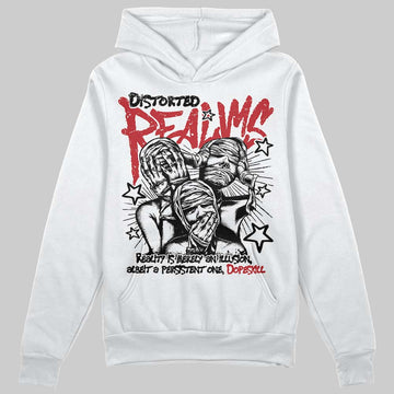 Jordan 4 “Flight Club” DopeSkill Hoodie Sweatshirt Distorted Realms Graphic Streetwear - White