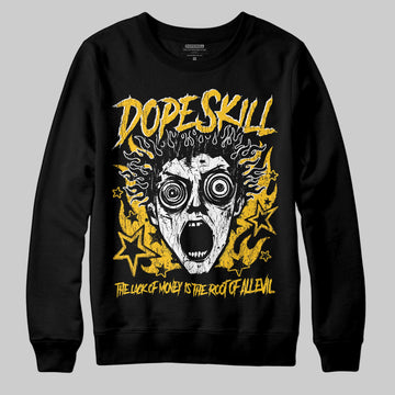 Yellow Sneakers DopeSkill Sweatshirt Root of Evil Graphic Streetwear - Black