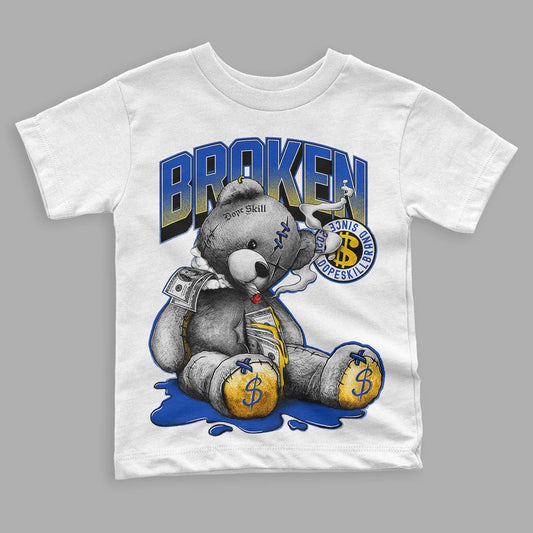 Jordan 14 “Laney” DopeSkill Toddler Kids T-shirt Sick Bear Graphic Streetwear - White