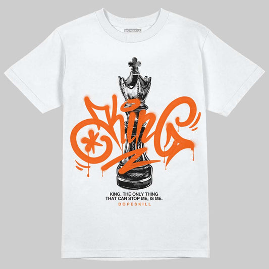 Jordan 12 Retro Brilliant Orange DopeSkill T-Shirt King Chess Graphic Streetwear - White 