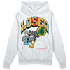 Jordan 1 Mid GS 'Six Championships DopeSkill Hoodie Sweatshirt Loser Lover Graphic Streetwear - White