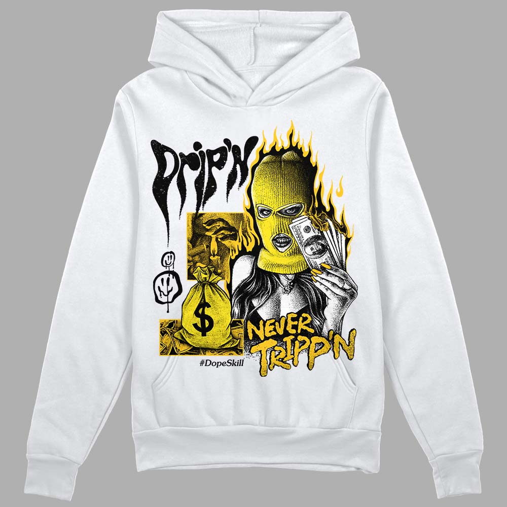 Jordan 4 Retro “Vivid Sulfur” DopeSkill Hoodie Sweatshirt Drip'n Never Tripp'n Graphic Streetwear - White 