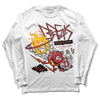 Jordan 12 “Red Taxi” DopeSkill Long Sleeve T-Shirt Break Through Graphic Streetwear - White