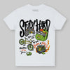Neon Green Sneakers DopeSkill Toddler Kids T-shirt Study Hard Graphic Streetwear - White