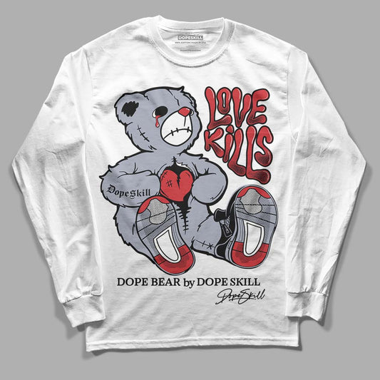 Jordan 4 “Bred Reimagined” DopeSkill Long Sleeve T-Shirt Love Kills Graphic Streetwear - White 