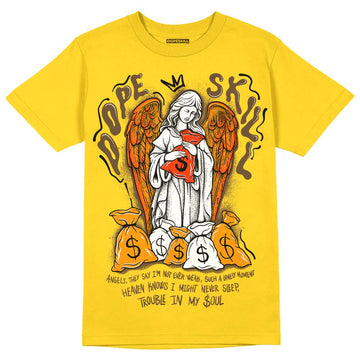 Jordan 6 “Yellow Ochre” DopeSkill Yellow T-shirt Angels Graphic Streetwear 