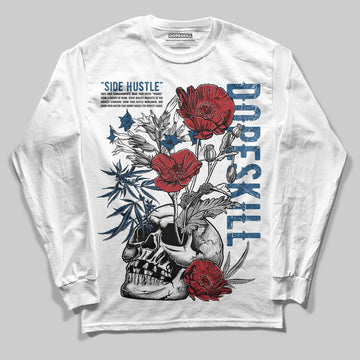 Jordan 12 Retro French Blue (2025) DopeSkill Long Sleeve T-Shirt Side Hustle Graphic Streetwear