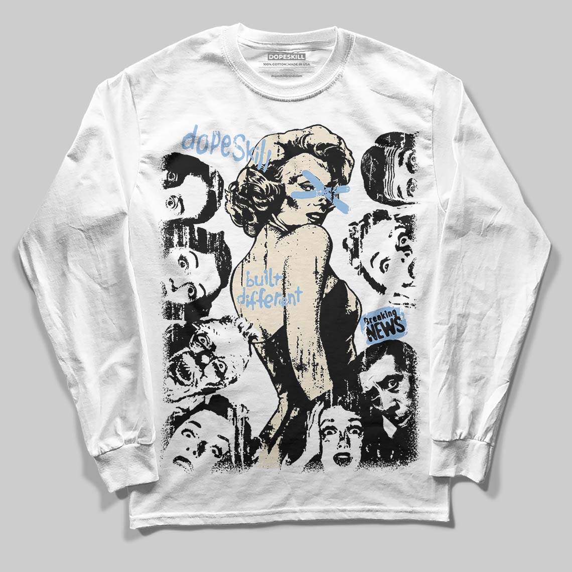 Nike Air Diamond Turf Must Be the Money DopeSkill Long Sleeve T-Shirt Built Different Graphic Streetwear - White